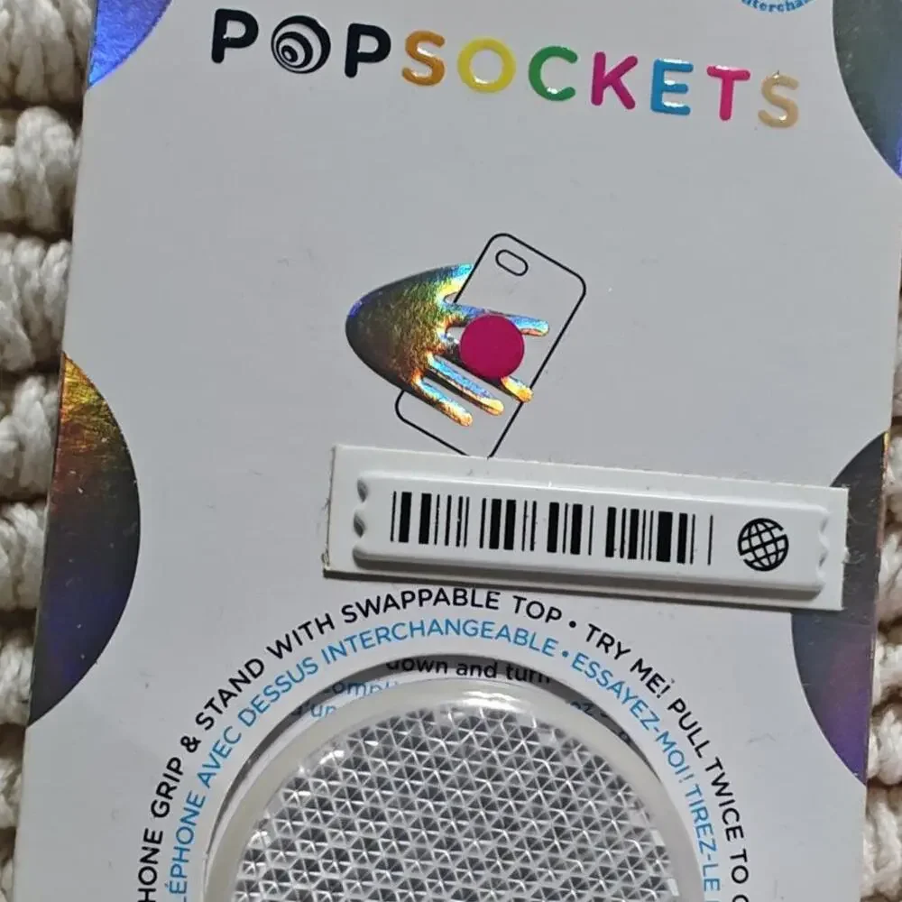 PopSockets PopGrip Premium Phone Grip & Stand - White Reflector